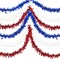 3 Pcs 50 Ft 4th of July Patriotic Garland Tinsel Stars Garland Decorations for Memorial Day 4th of July Outdoor Home Holiday Decor Blue, Red, White